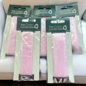 Lot of 5 The Card Connection Ribbon Pink 100% Nylon 7/8" x 5yd Each NEW
